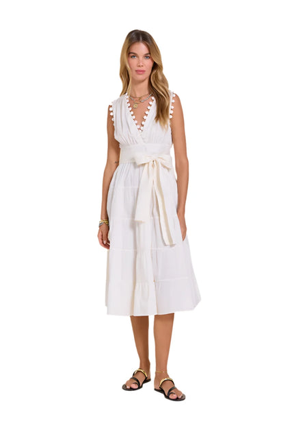 Santa Cruz White Midi Dress