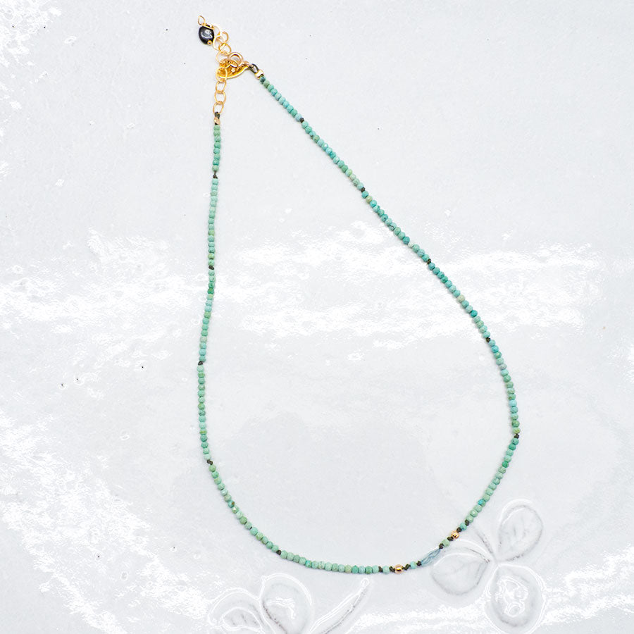 Blue Storm Turquoise and Blue Zircon Necklace