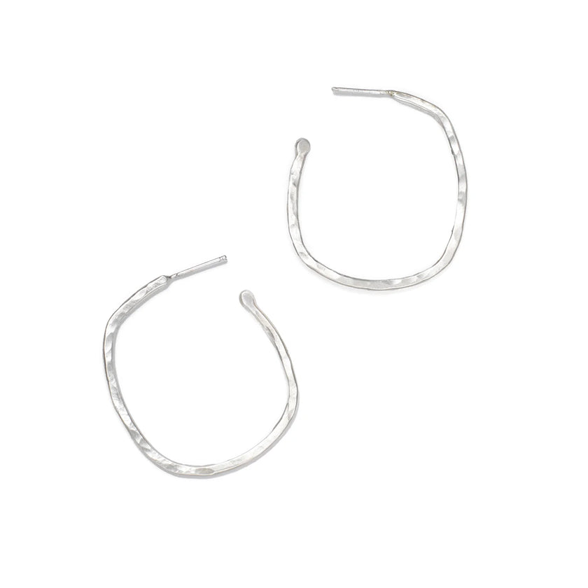 Square Hoops- Sterling Silver
