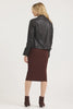 Amelia Wrinkled Leather Jacket- Chocolate
