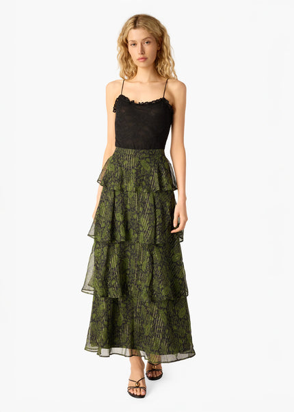 Gaia Metallic Chiffon Skirt