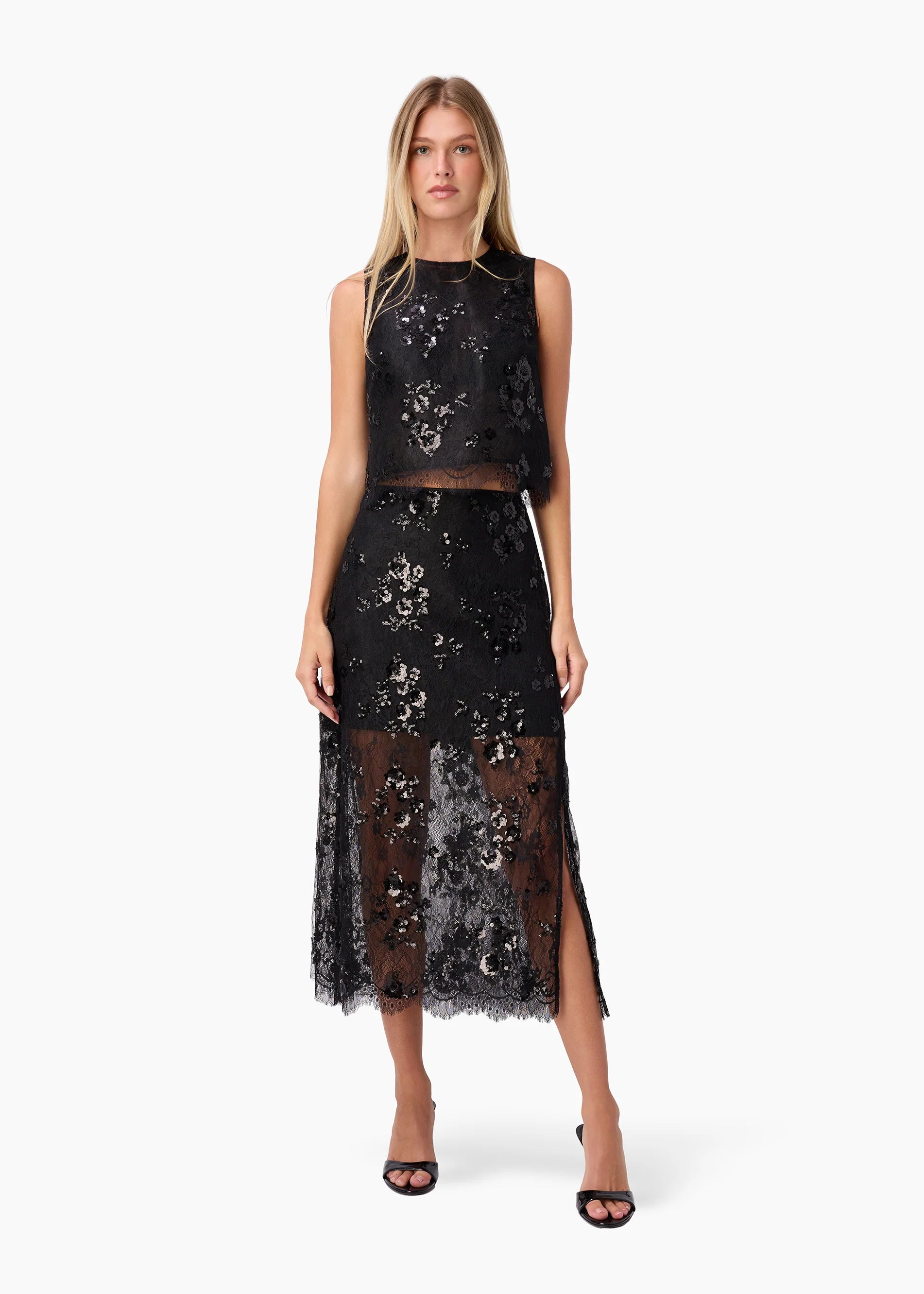 Aylin Sequin Lace Skirt