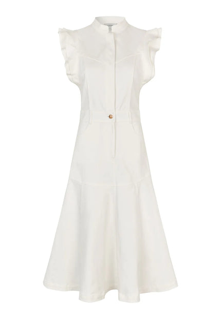Devanti Denim Dress- White