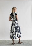 Whispering Lines Silk Dress