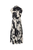 Whispering Lines Silk Dress