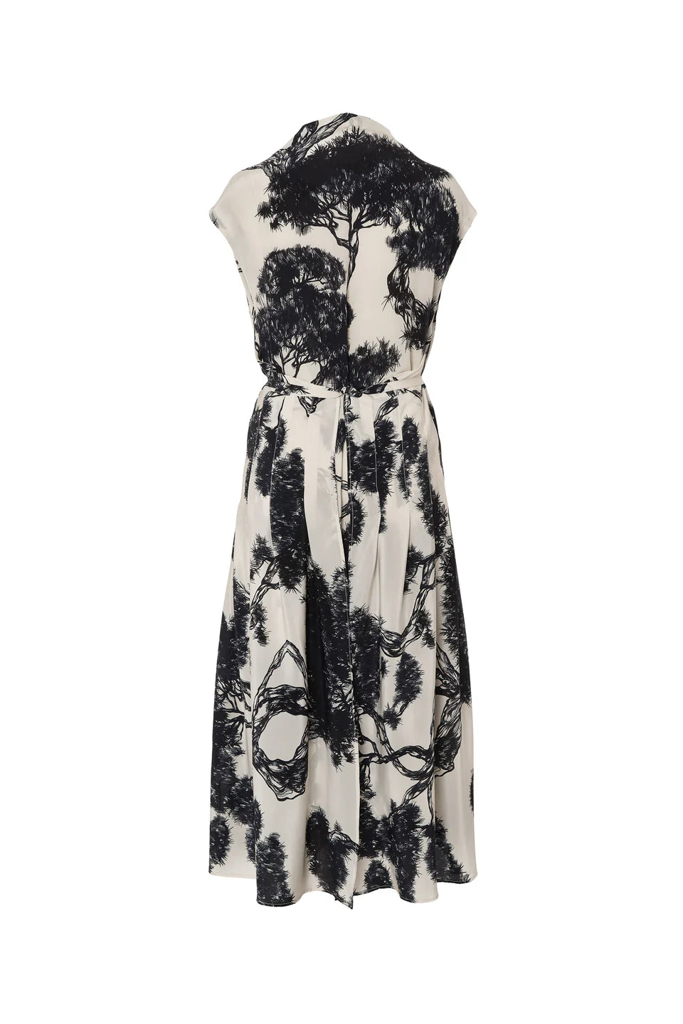 Whispering Lines Silk Dress
