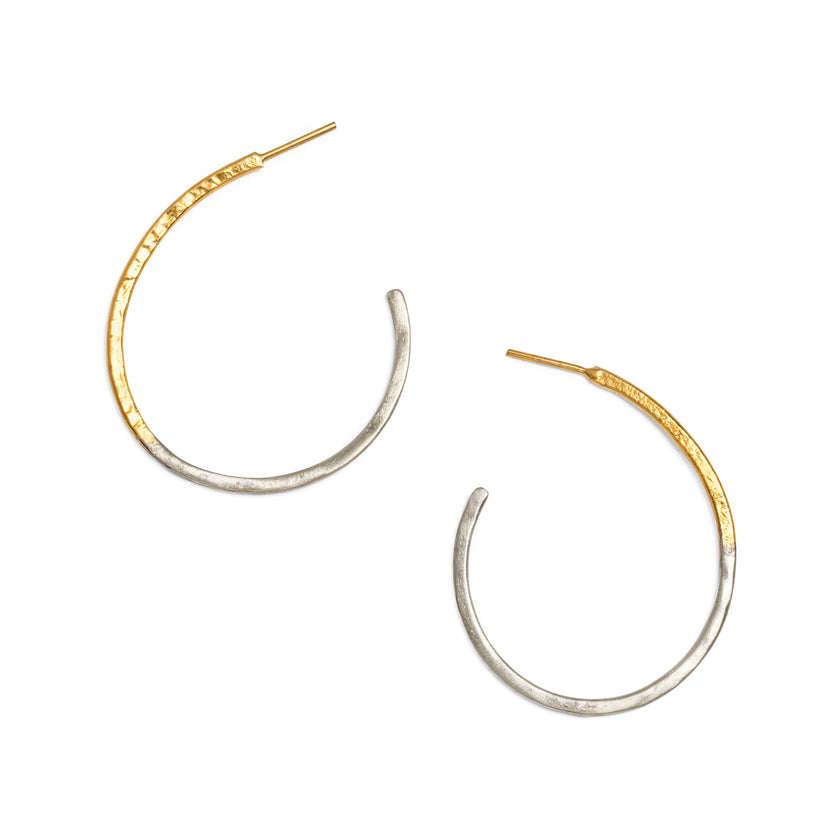 Variance Hoop Earrings- Gold/Sterling