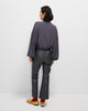 Grey Trumper-shaped  Eco- Leather Trousers
