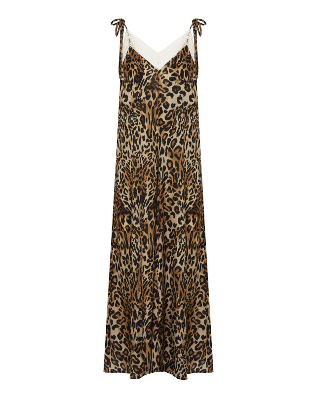 Printed Viscose Slipdress Dress