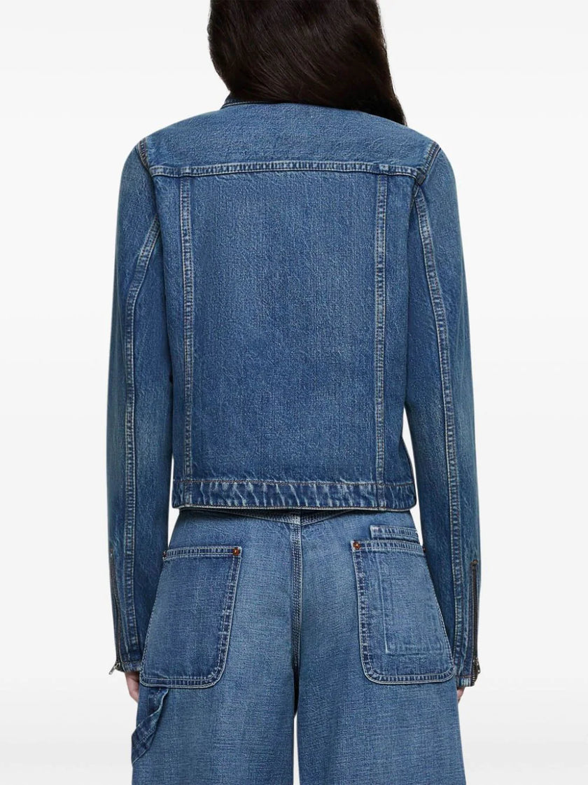 Slim Zip Denim Jacket