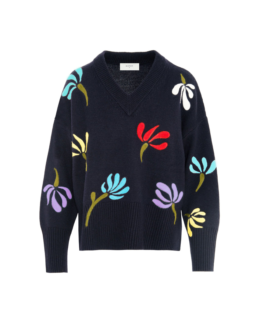 Needle Flowers Sweater