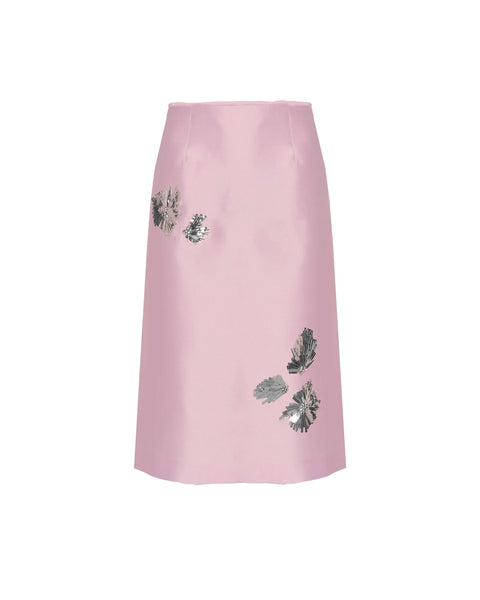 Beatrice b.- Floral Embroidered Midi Skirt