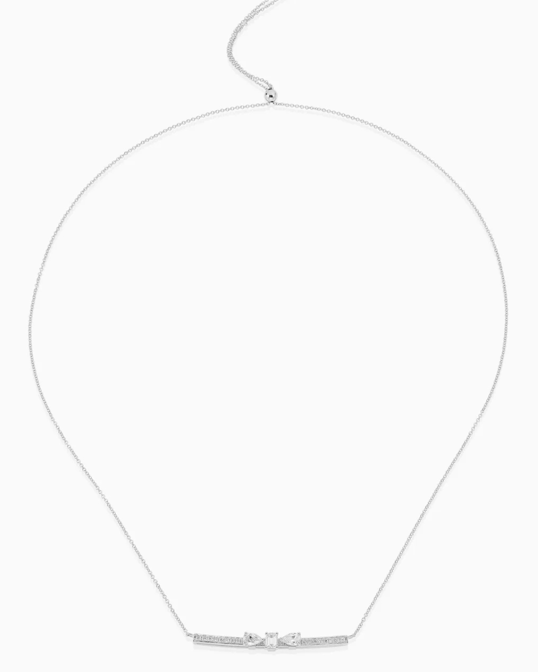 Caye Joillier Dizzy Slide Necklace-White Gold - Edit by Elaine Turner
