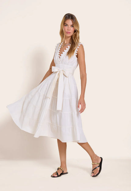 Santa Cruz White Midi Dress