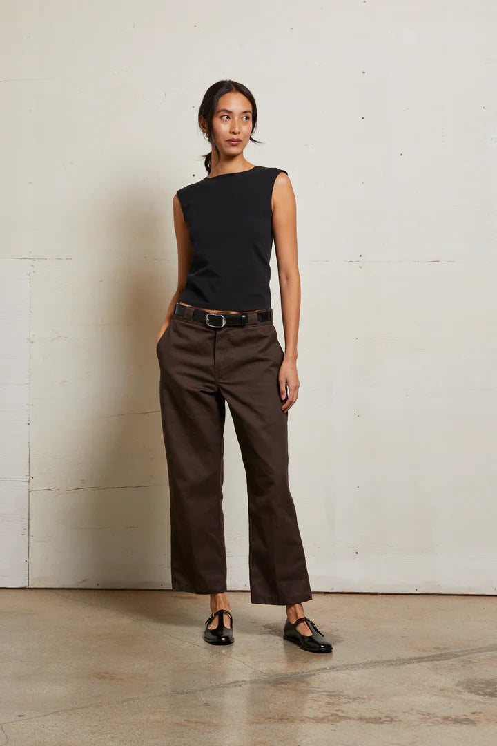 Elanor Muscle Jersey Tee- Black