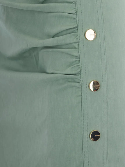 PINKO- Slim Fitting Green Linen Dress