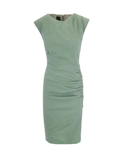 PINKO- Slim Fitting Green Linen Dress