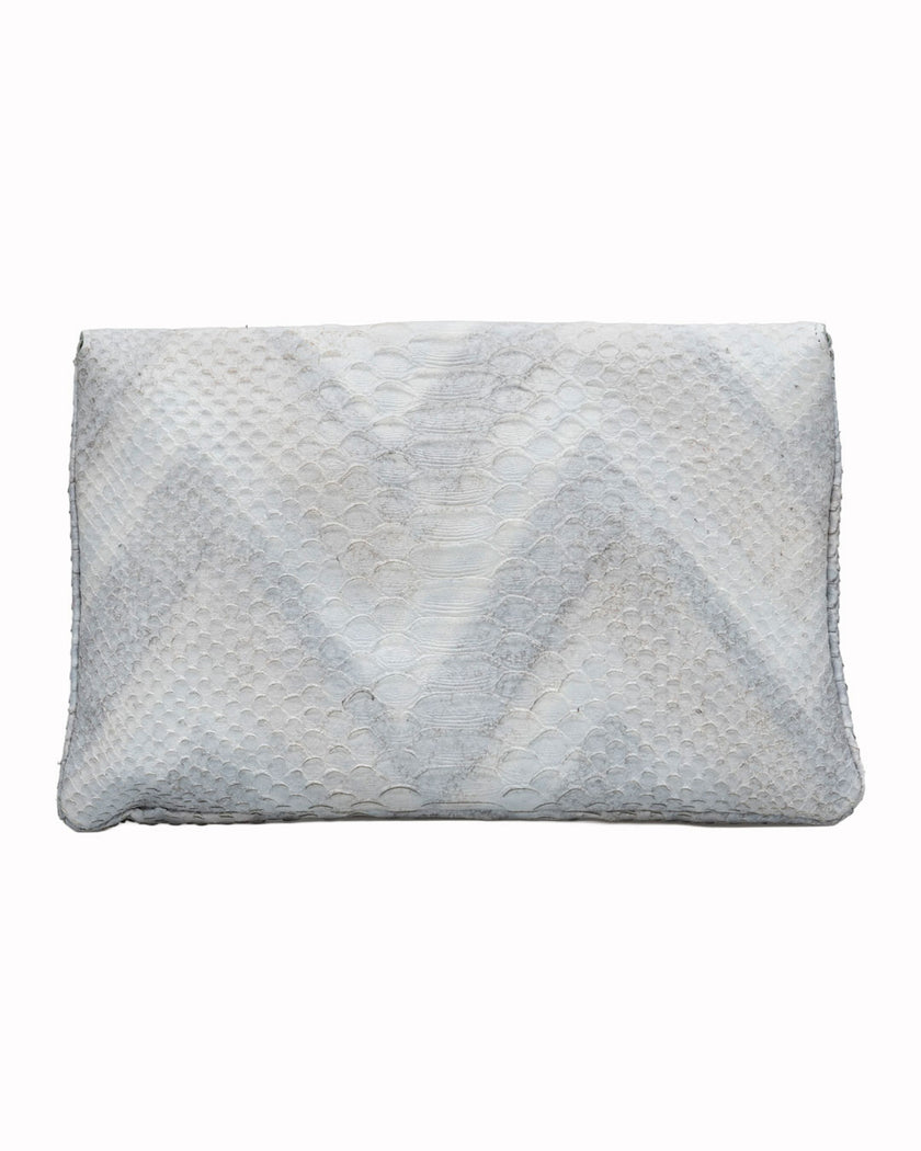 Elaine Turner- Bella Clutch- Opalescent Grey & Chevron Snake - Edit by Elaine Turner