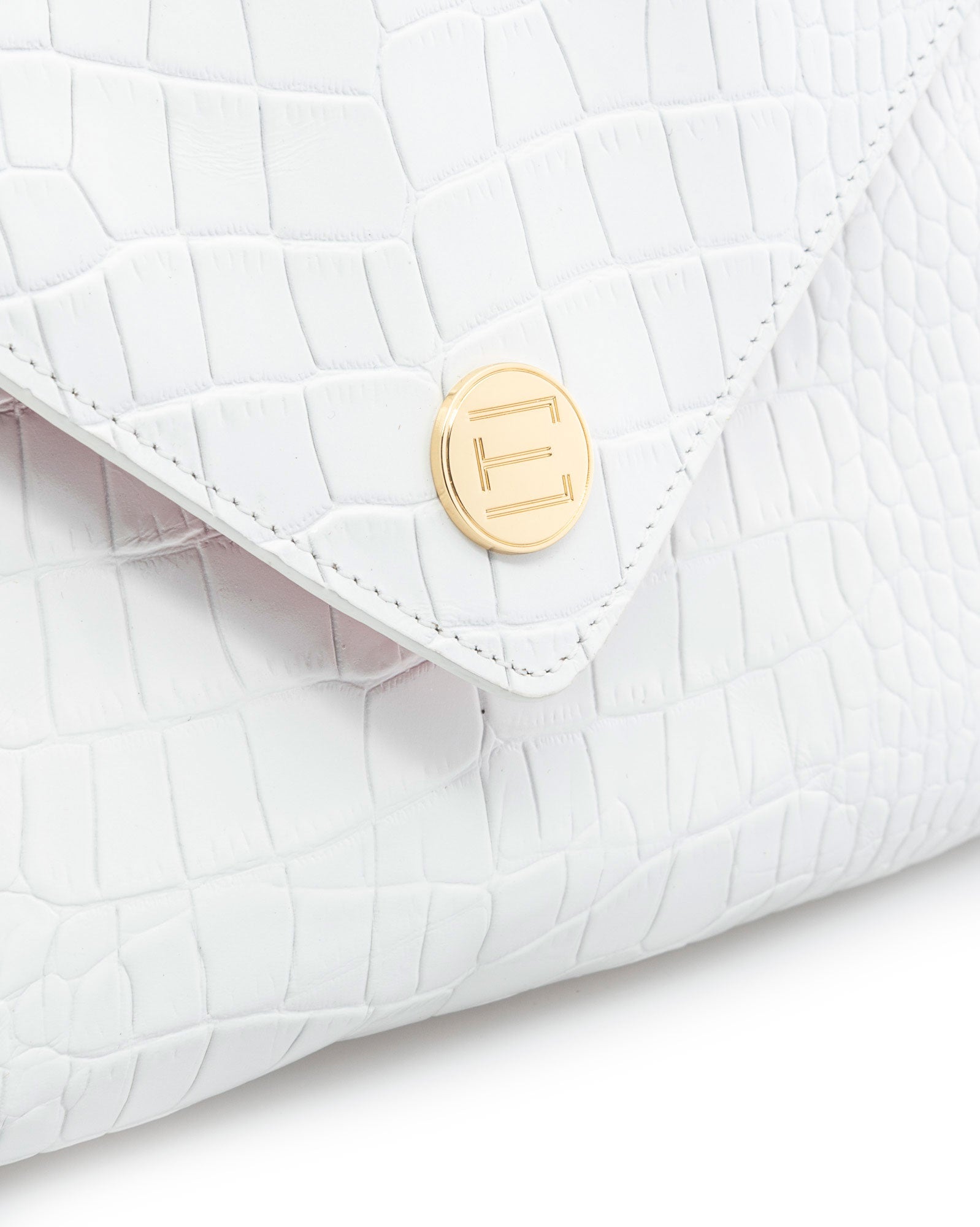 Elaine Turner- Bella Clutch- White Croc - Edit by Elaine Turner