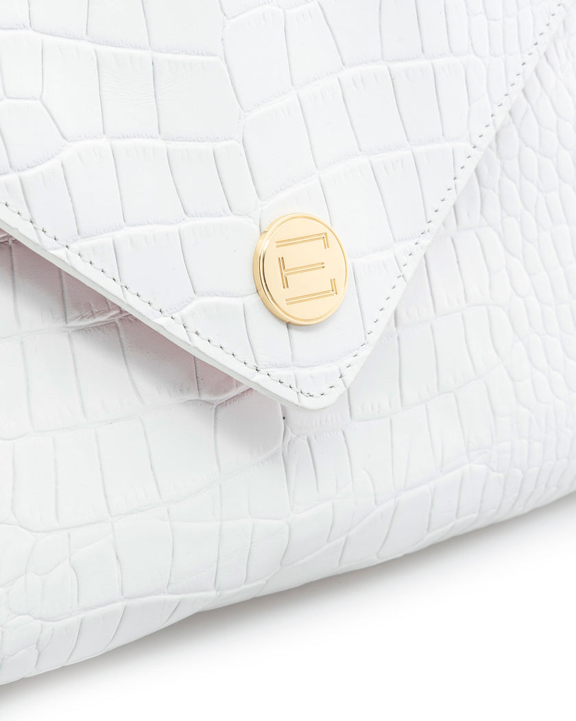 Elaine Turner- Bella Clutch- White Croc - Edit by Elaine Turner