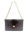 Bella Clutch- Chocolate Croc