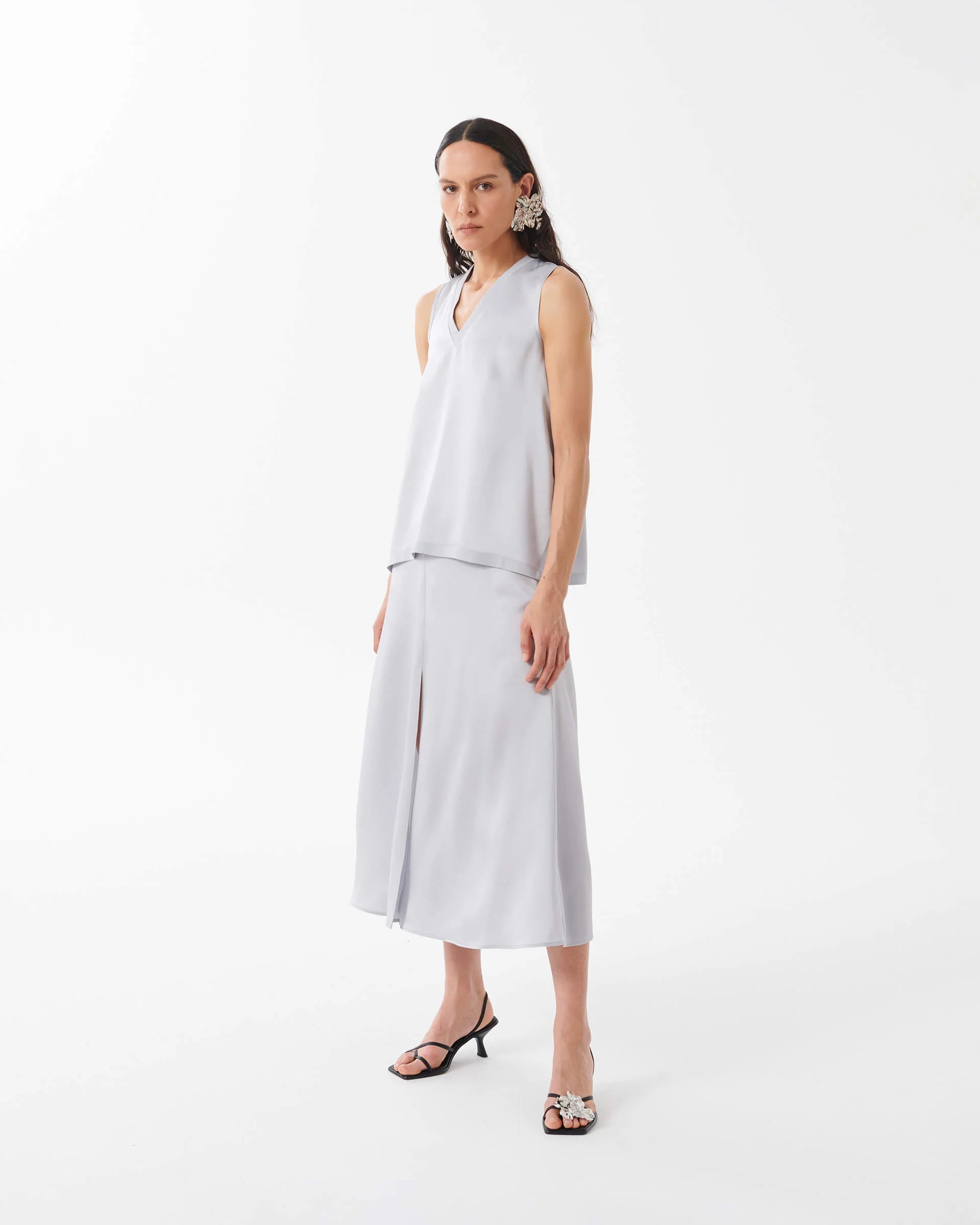 Satin Flared Top
