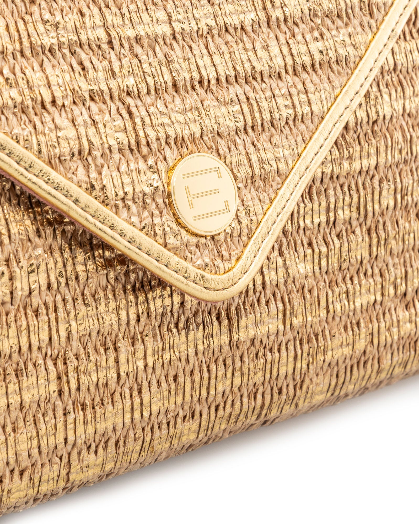 Elaine Turner- Bella Clutch- Gold Raffia - Edit by Elaine Turner