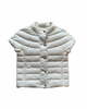 Greenwich Gold Short Puffer Jacket- White