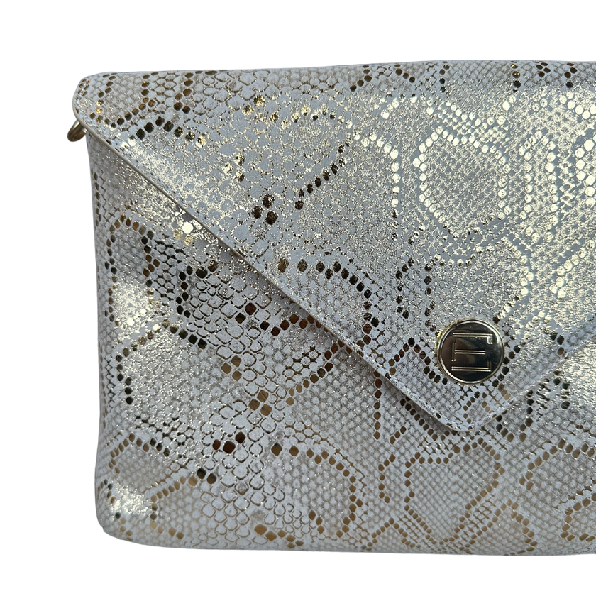 Bella Clutch Gold Lizard Edit by Elaine Turner