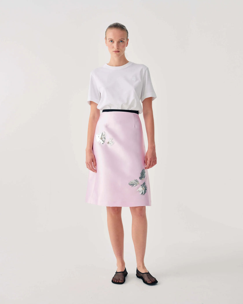 Beatrice b.- Floral Embroidered Midi Skirt - Edit by Elaine Turner