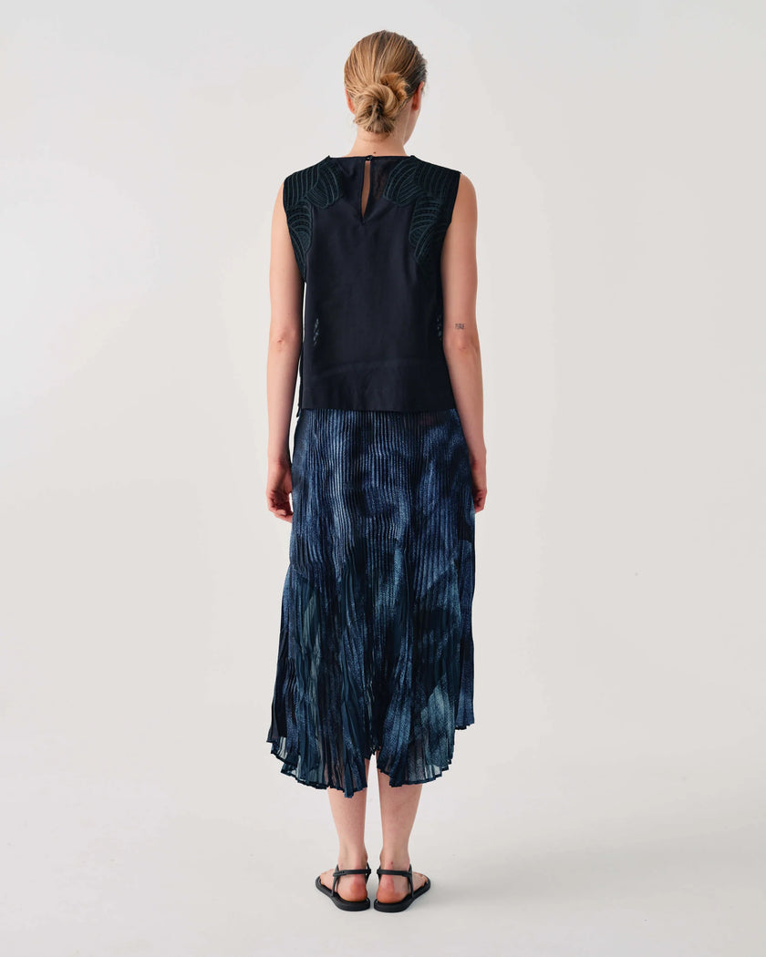 Beatrice b.- Printed Pleated Midi Skirt - Edit by Elaine Turner