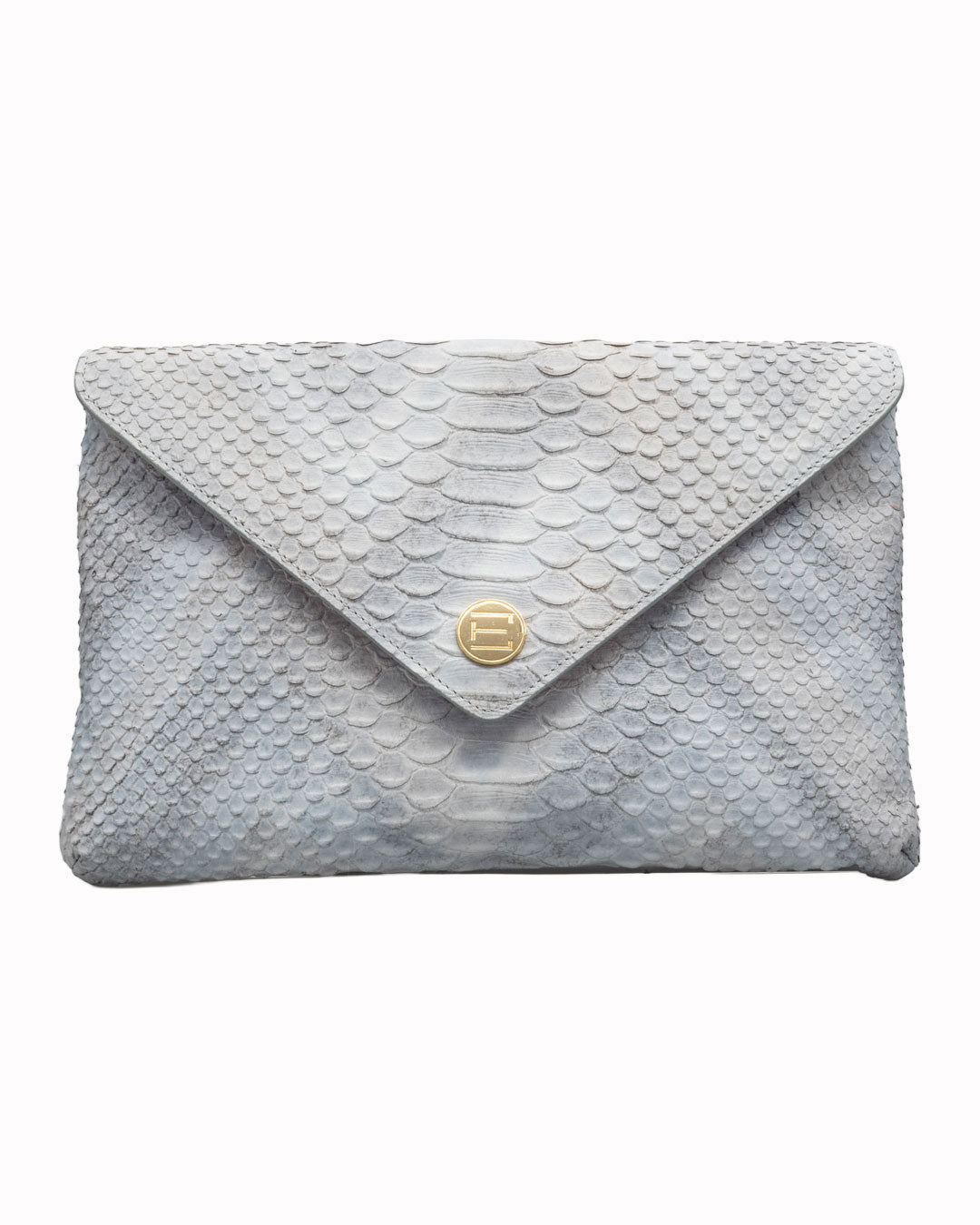 Elaine Turner- Bella Clutch- Opalescent Grey & Chevron Snake - Edit by Elaine Turner