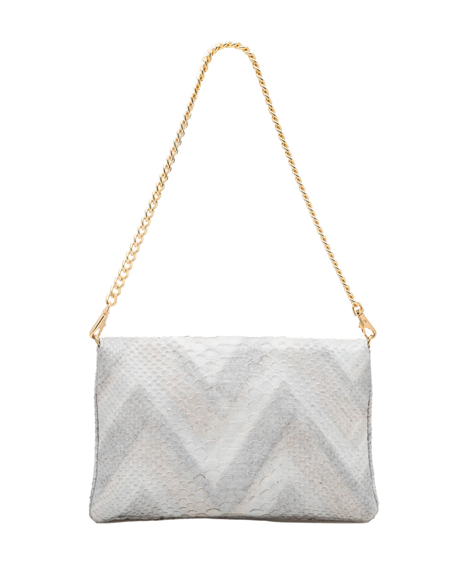 Elaine Turner- Bella Clutch- Opalescent Grey & Chevron Snake - Edit by Elaine Turner