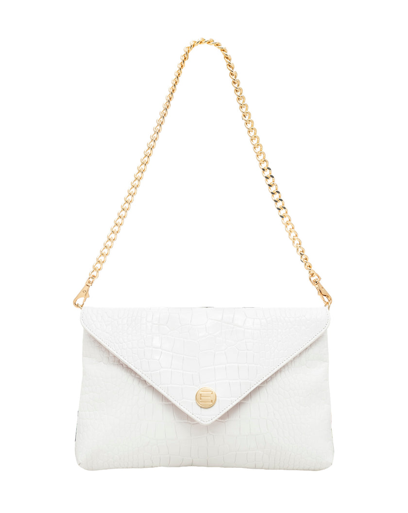Elaine Turner- Bella Clutch- White Croc - Edit by Elaine Turner
