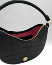 Sawyer Shoulder Bag- Black Croc