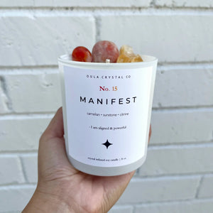 Manifest Crystal Candle