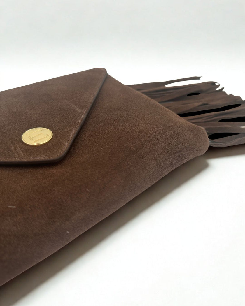 Bella Clutch- Fringe Suede