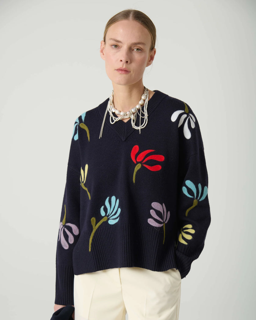 Needle Flowers Sweater