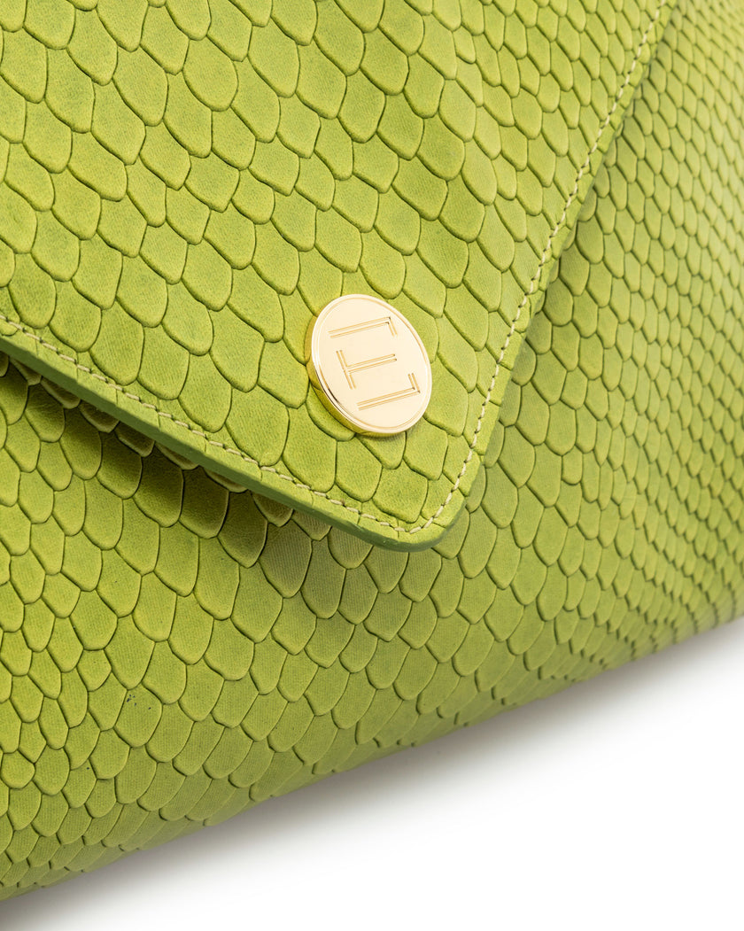 Elaine Turner- Bella Clutch- Chartreuse Lizard - Edit by Elaine Turner