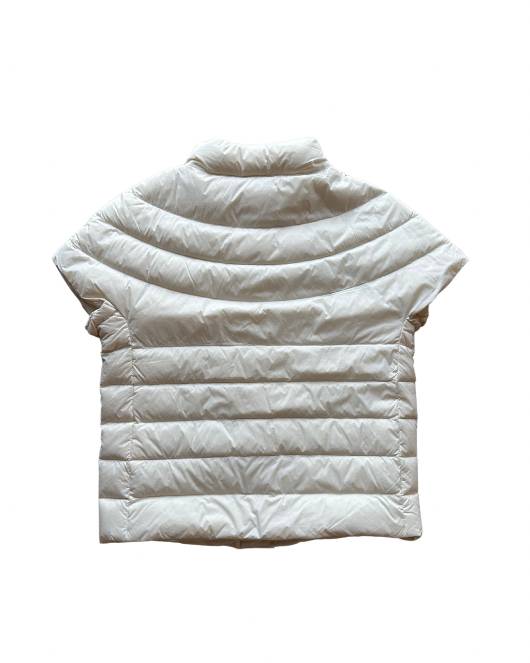 Greenwich Gold Short Puffer Jacket- White