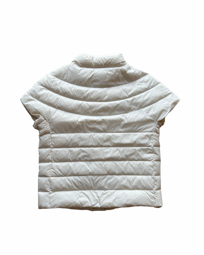 Greenwich Gold Short Puffer Jacket- White