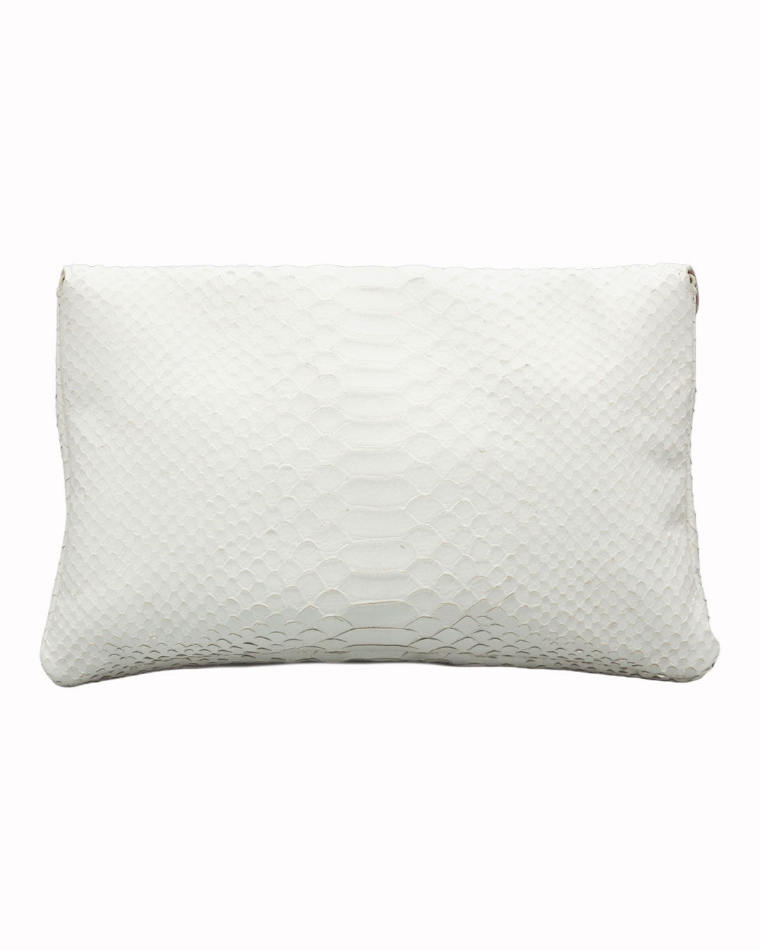 Elaine Turner- Bella Clutch- Cloud White Snake