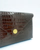 Bella Clutch- Chocolate Croc