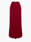 Acaria Studio- Jill Satin Skirt - Red. Available at Edit by Elaine Turner in Houston, TX. Close up view. 