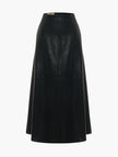 Acaria Studio Venus Leather Skirt. Available at Edit by Elaine Turner in Houston, TX. Flat lay view. 