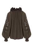 Antonina Olive Green Blouse