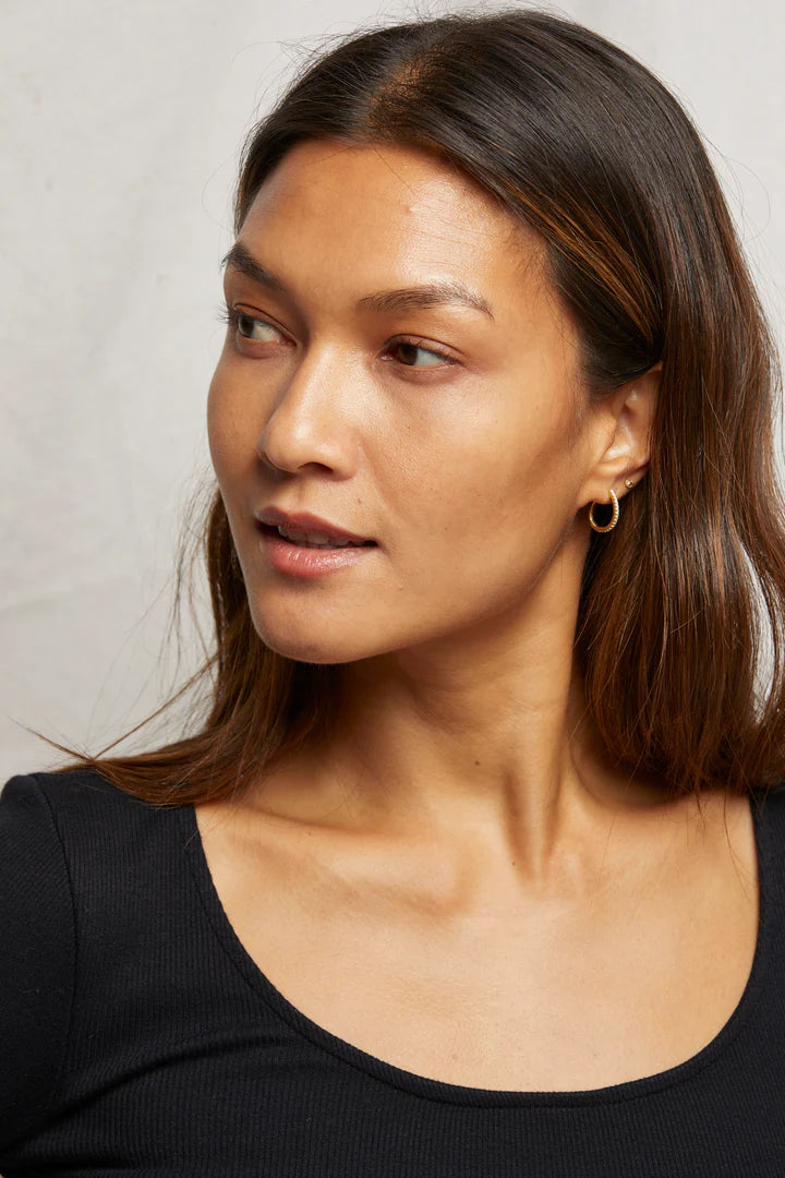 Anya Ribbed Long Sleeve- True Black