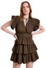 Aurora Olive Green Mini Dress