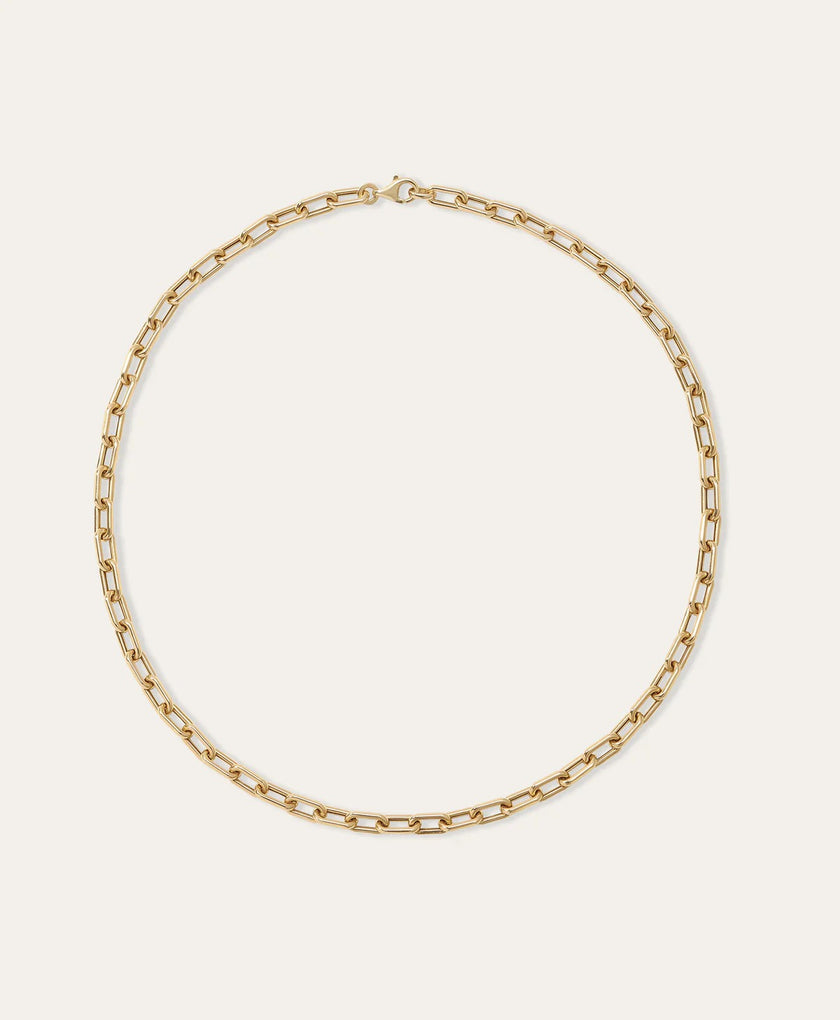 Adina Reyter- Italian Chain Link Necklace. Available at Edit by Elaine Turner in Houston, TX. Full view. 