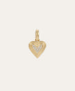 Adina Reyter-Make Your Move Pave Heart Hinged Charm. Available at Edit by Elaine Turner in Houston, TX. Full front view. 